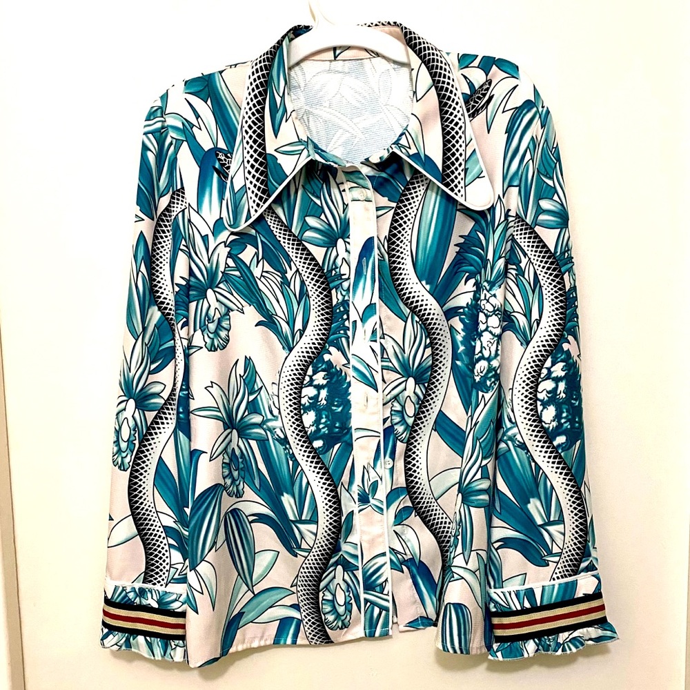 VINTAGE! Blouse - Snakes Eating Pineapples